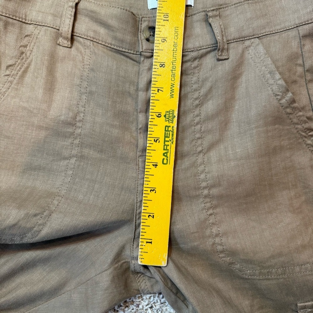 Evereve Women’s Linen Blend Tessa Cargo Pant Size 26 Sandcastle Tan Khaki Jogger - Picture 12 of 14